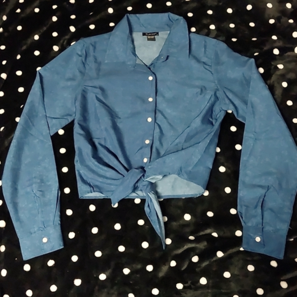 Button Down Crop Top